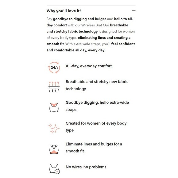 Truekind Womens Sz L Daily Comfort Wireless Shaper Bra w/ Extender White 10022 - Picture 12 of 12